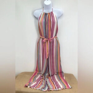 Lumbere Women’s Striped Jumpsuit NWT Summer Beach Size Medium